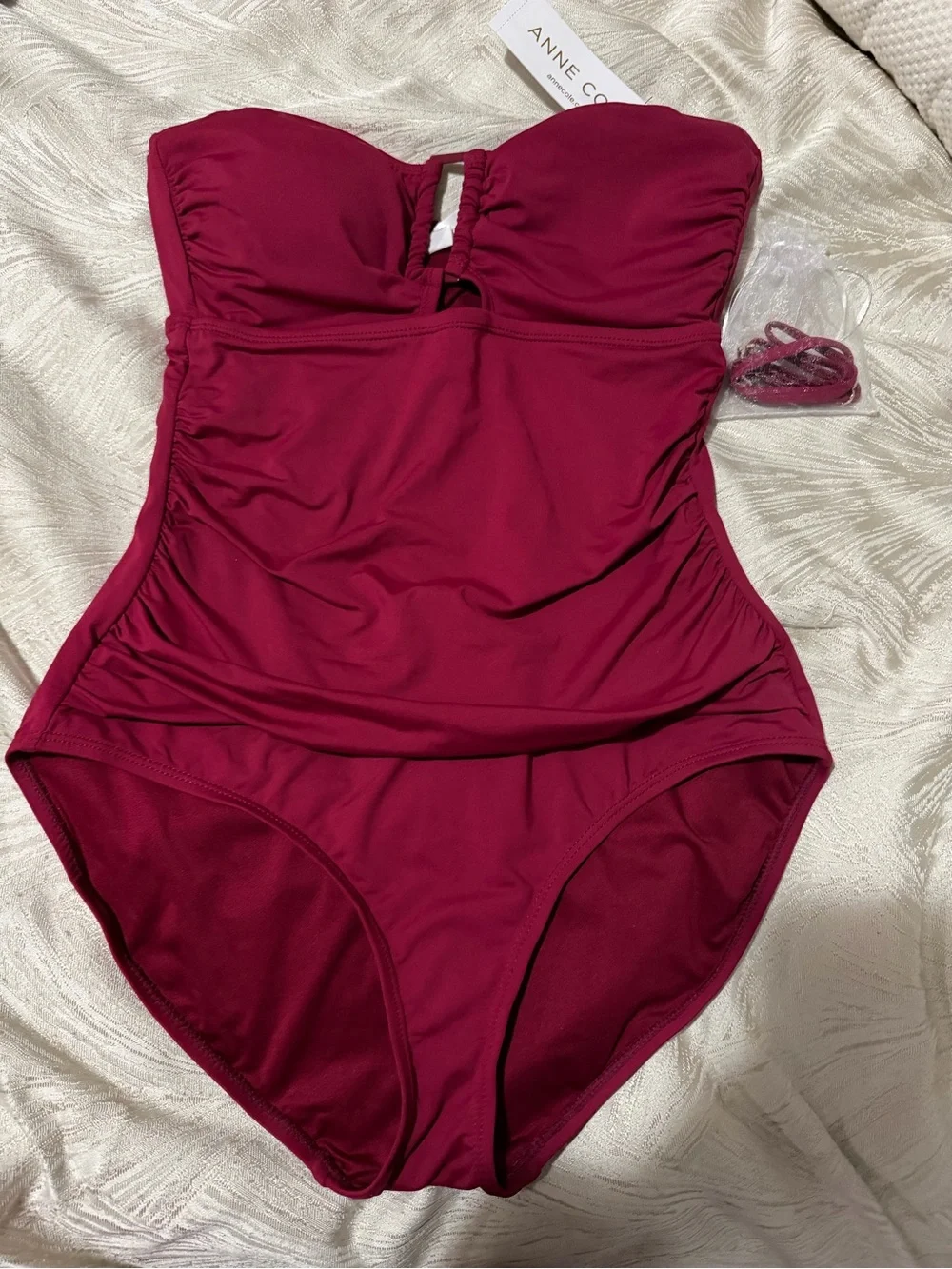 Anne Cole One-Piece Swimsuit - Raspberry